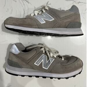 New Balance Mens Gray 574 Core Sneakers, Size 7.5, GUC